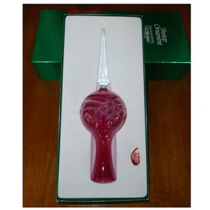 Gorham Crystal Tree Topper Clear & Ruby Vintage